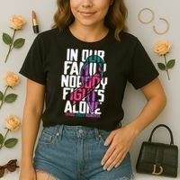 Thyroid Cancer Support Tee Family Thyroid Cancer Awareness Comfort Colors Boxy T-Shirt thumb 2