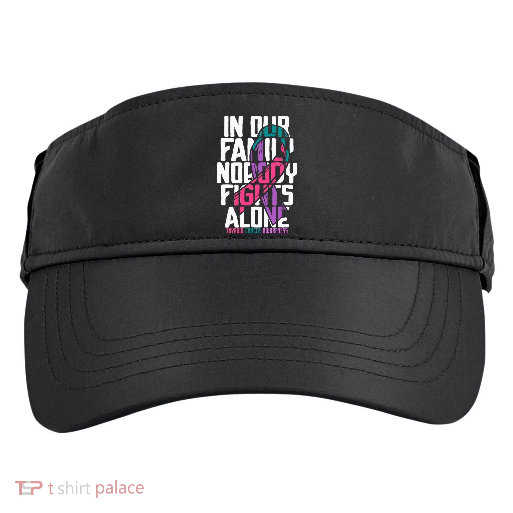 Thyroid Cancer Support Tee Family Thyroid Cancer Awareness Adult Drive Performance Visor