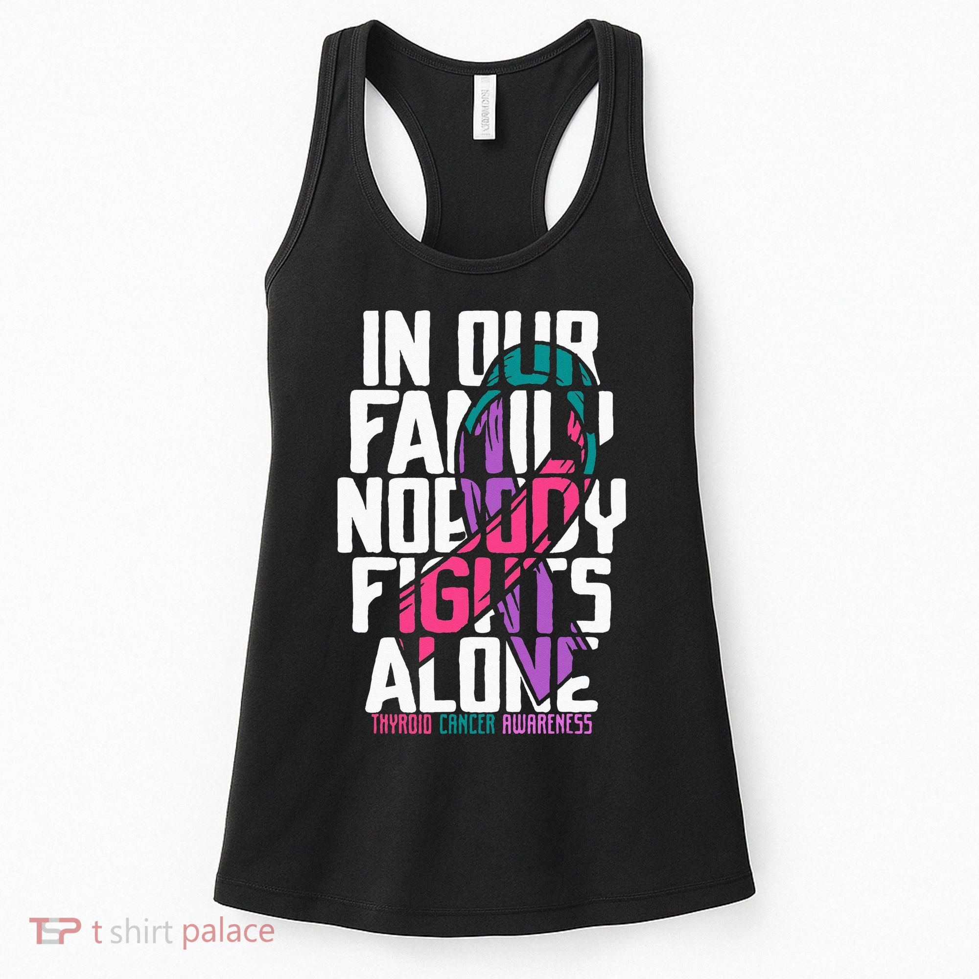 Thyroid Cancer Support Tee Family Thyroid Cancer Awareness Women's Tank Top