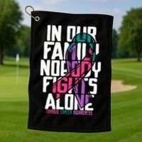 Thyroid Cancer Support Tee Family Thyroid Cancer Awareness Golf Towel thumb 1