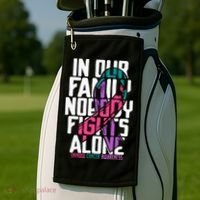 Thyroid Cancer Support Tee Family Thyroid Cancer Awareness Golf Towel thumb 2