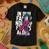 Thyroid Cancer Support Tee Family Thyroid Cancer Awareness Kids T-Shirt thumb 3