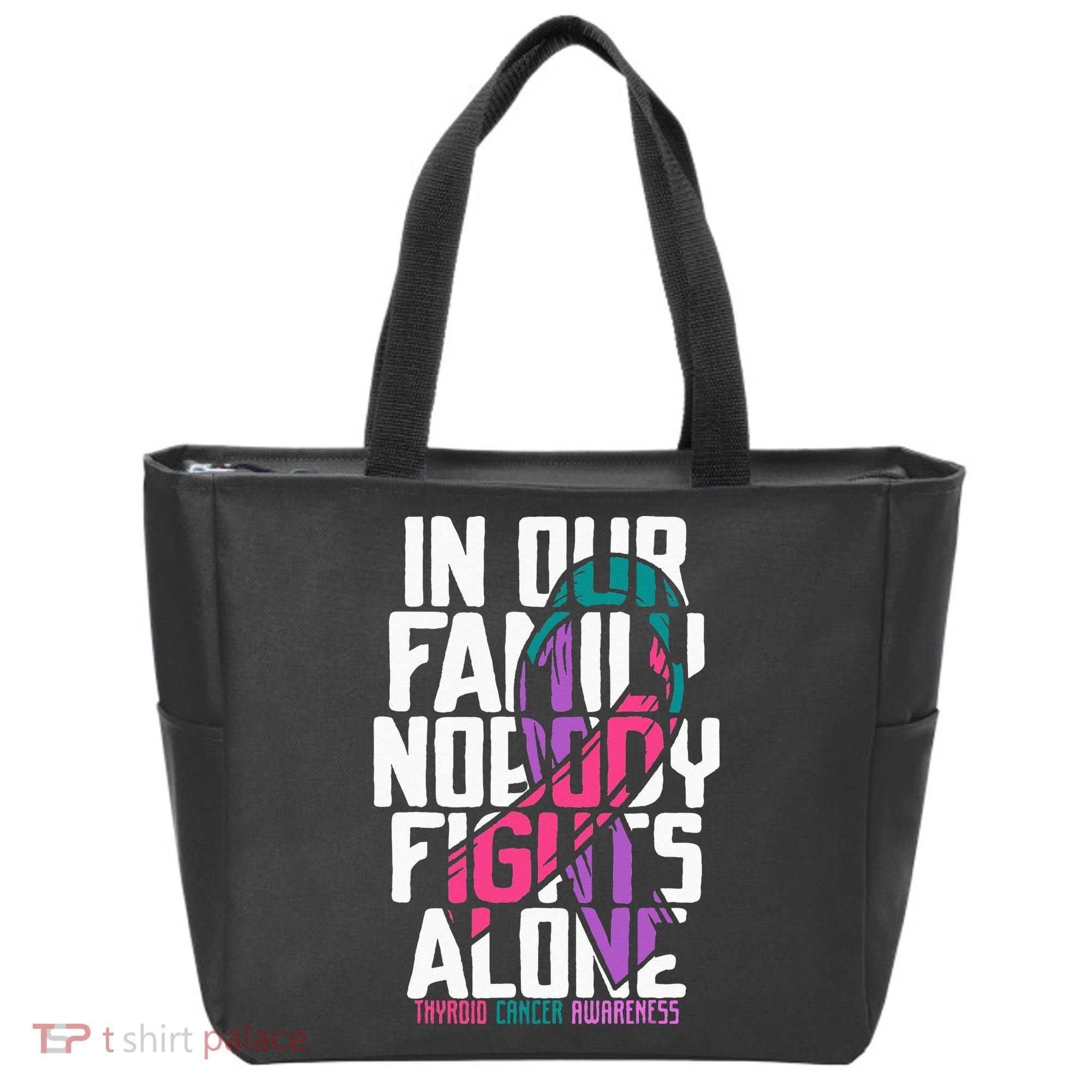 Thyroid Cancer Support Tee Family Thyroid Cancer Awareness Tote Bag