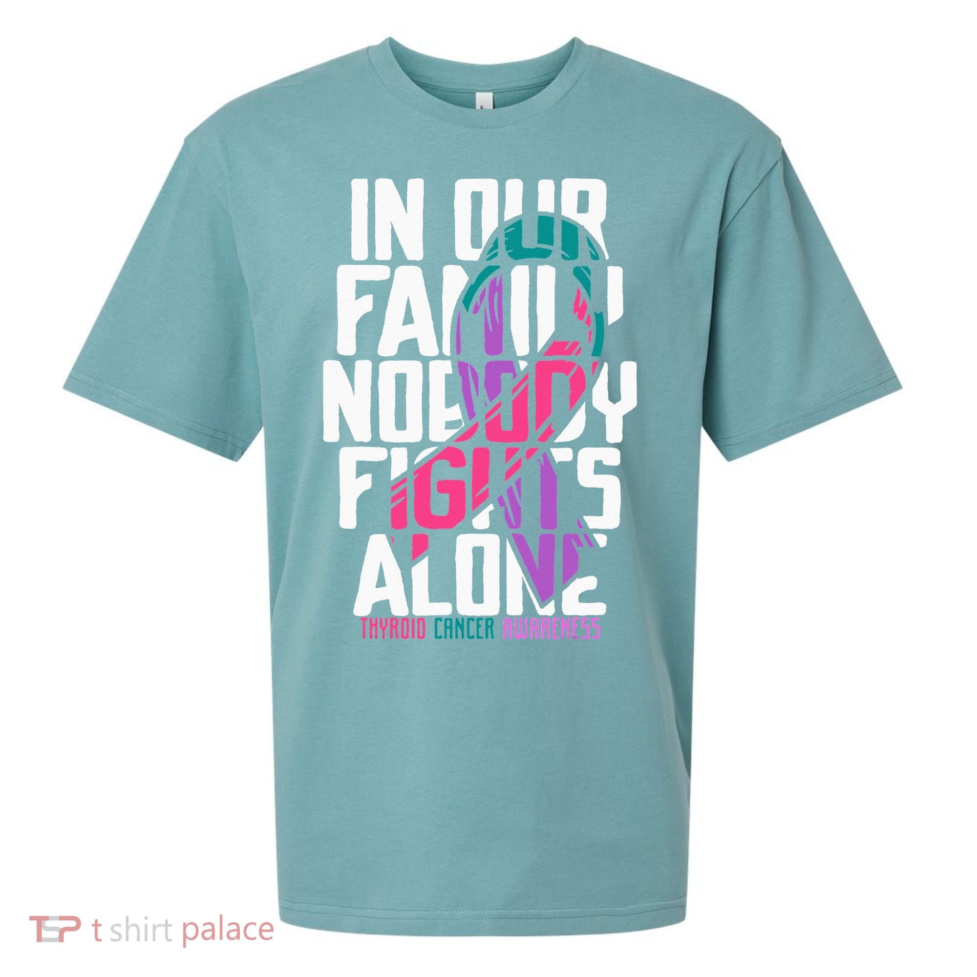 Thyroid Cancer Support Tee Family Thyroid Cancer Awareness Sueded Cloud Jersey T-Shirt
