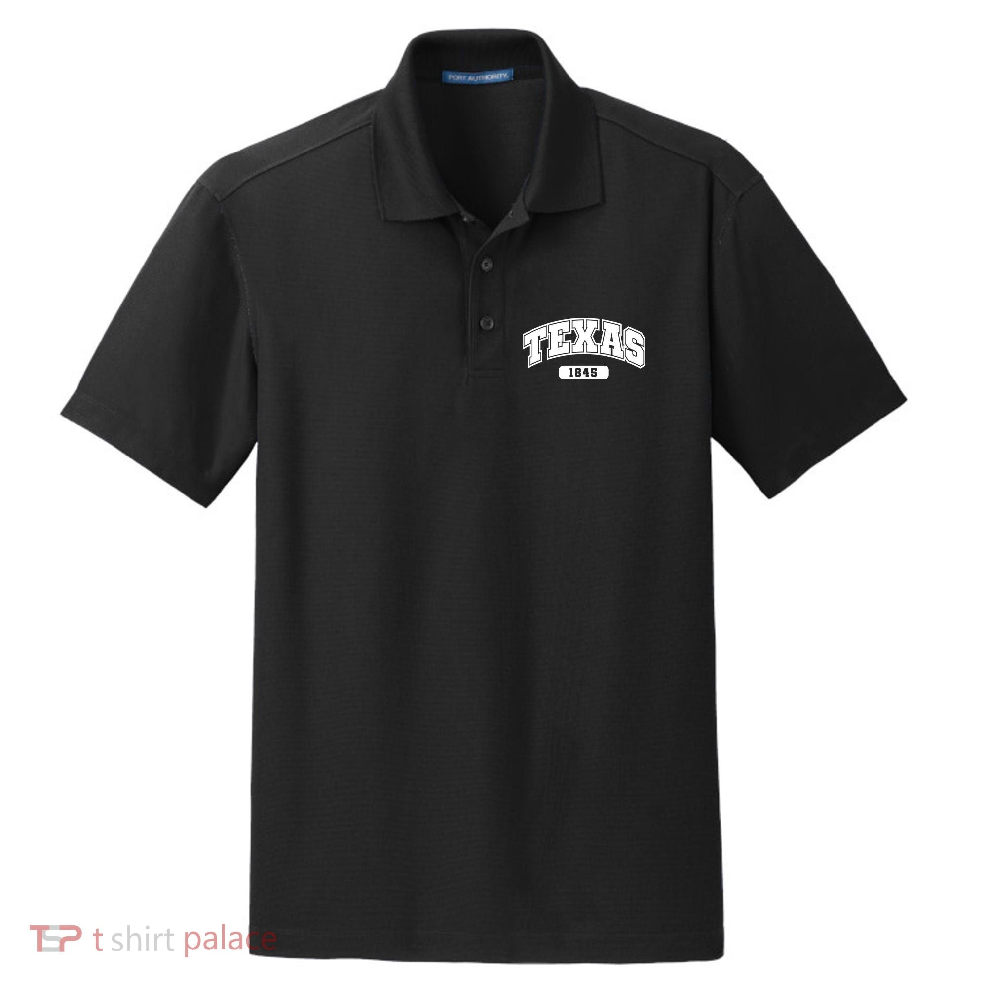 Texas Collegiate Style 1845 Dry Zone Grid Polo