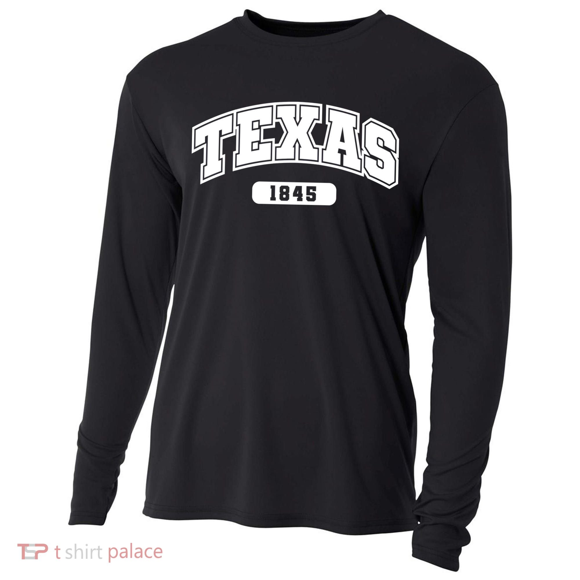 Texas Collegiate Style 1845 Cooling Performance Long Sleeve Crew