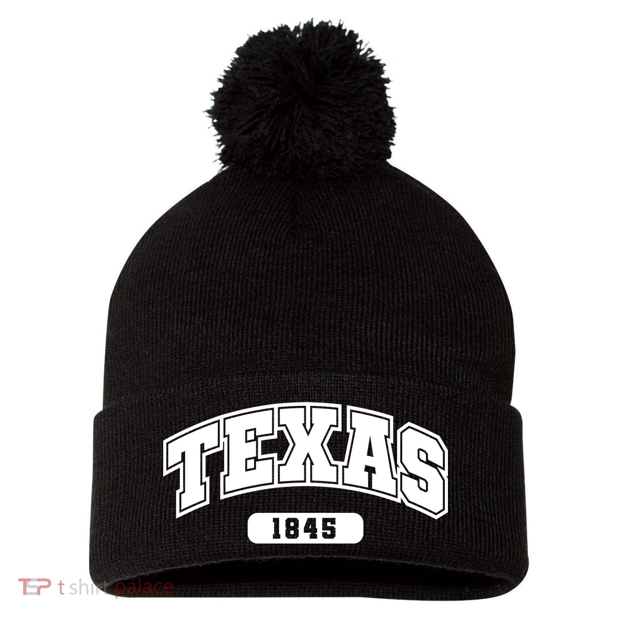 Texas Collegiate Style 1845 Pom Pom 12in Knit Beanie