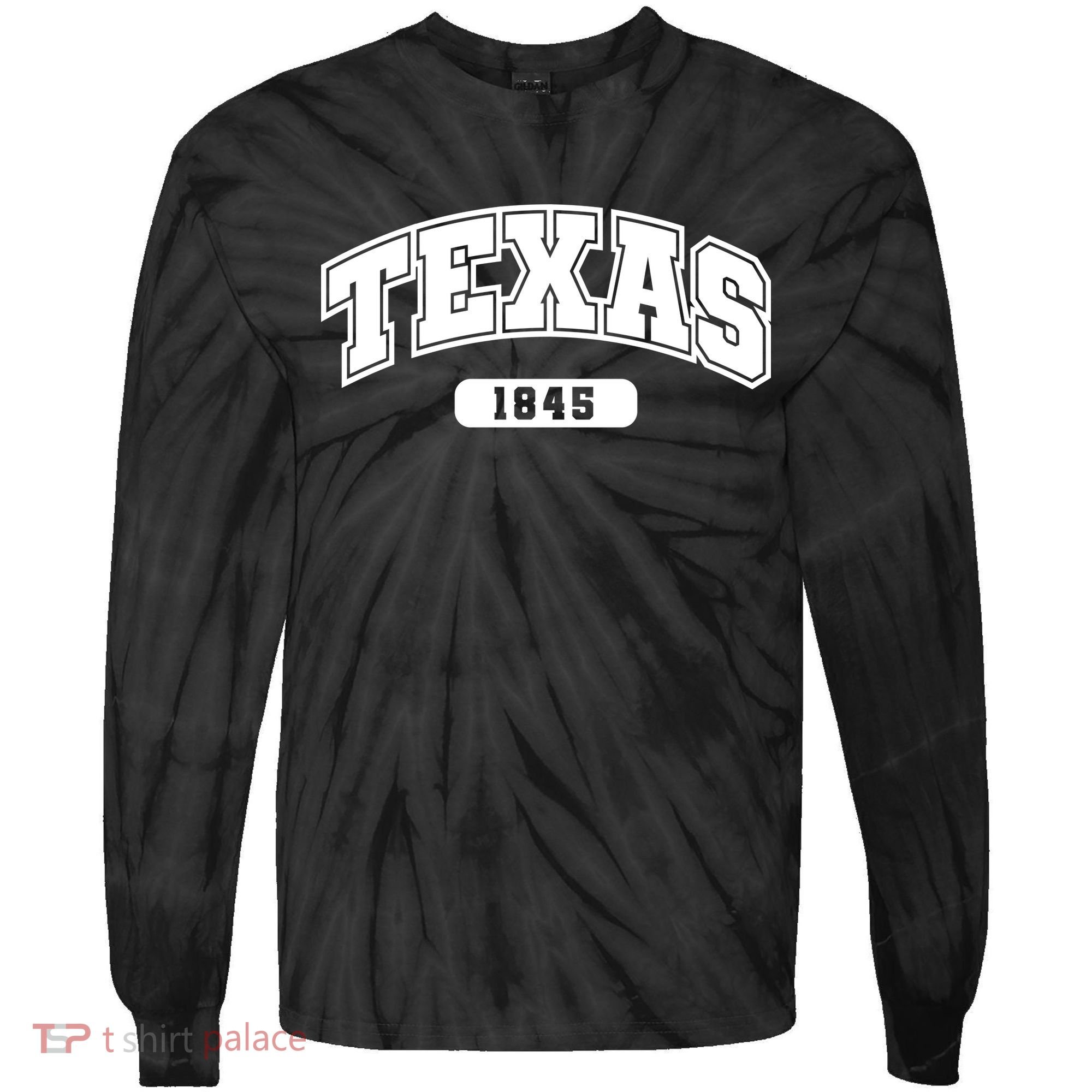 Texas Collegiate Style 1845 Tie-Dye Long Sleeve Shirt