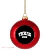 Texas Collegiate Style 1845 Plastic Christmas Ball Ornament thumb 0