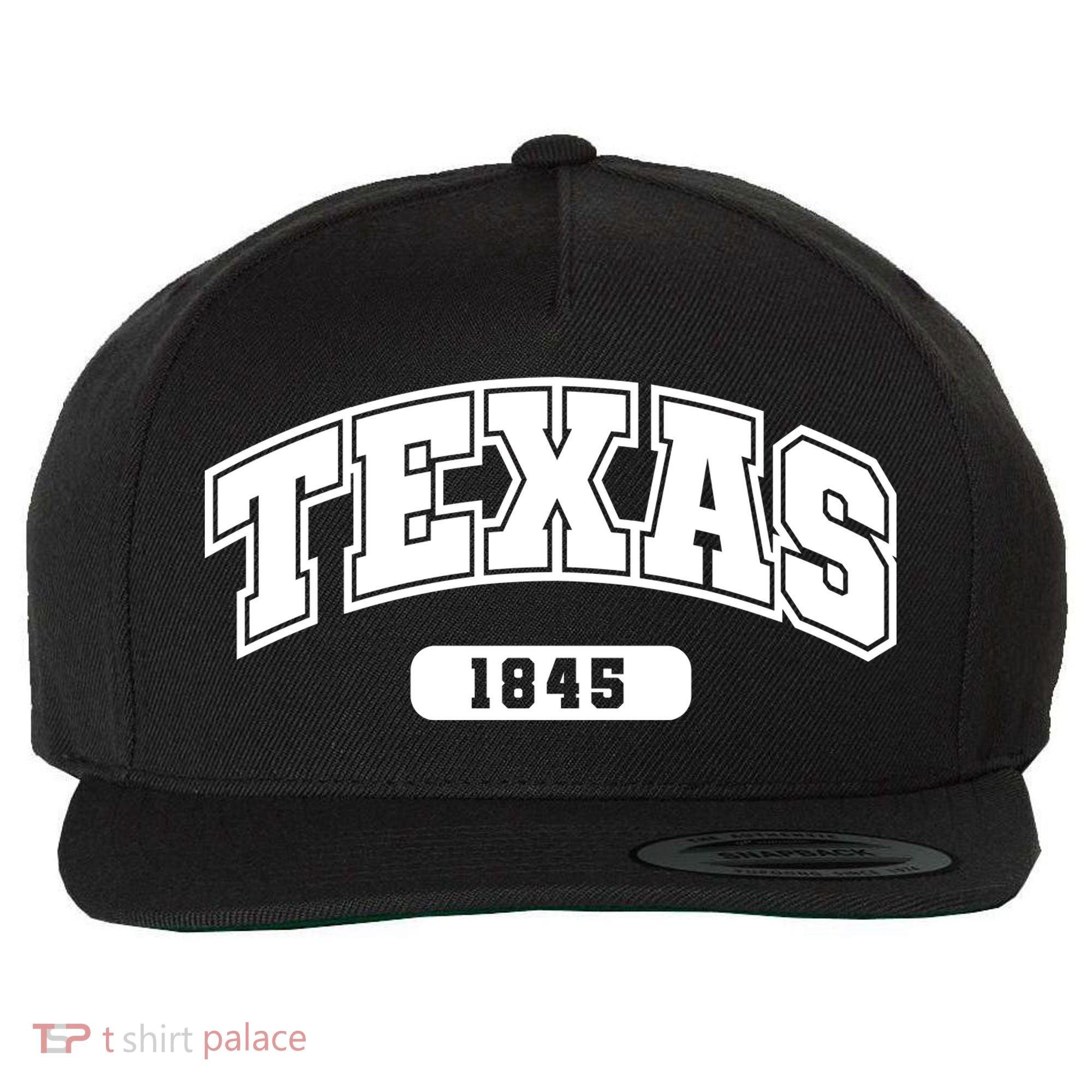 Texas Collegiate Style 1845 Wool Snapback Cap