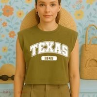 Texas Collegiate Style 1845 Garment-Dyed Women's Muscle Tee thumb 4