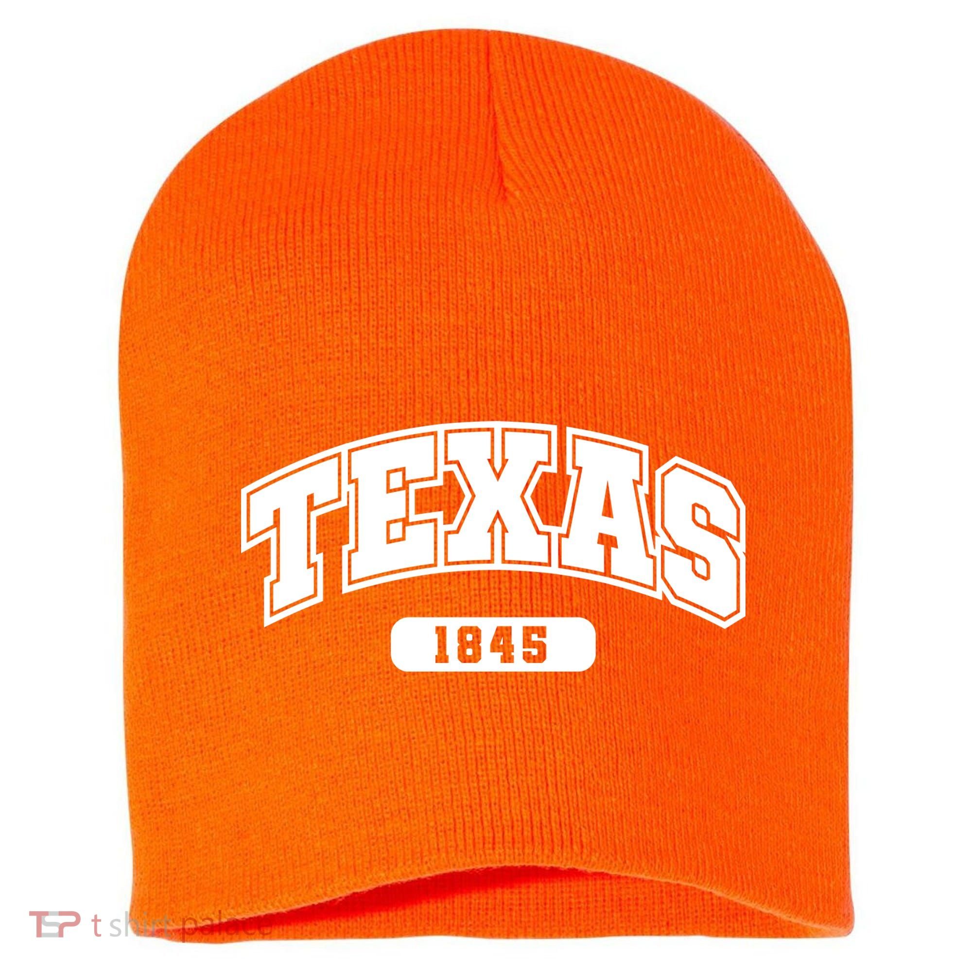 Texas Collegiate Style 1845 Short Acrylic Beanie