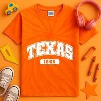 Texas Collegiate Style 1845 Kids Tie-Dye T-Shirt thumb 2