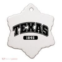 Texas Collegiate Style 1845 Ceramic Ornament thumb 0
