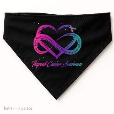 Thyroid Cancer Survivor Support Thyroid Cancer Warrior USA-Made Doggie Bandana