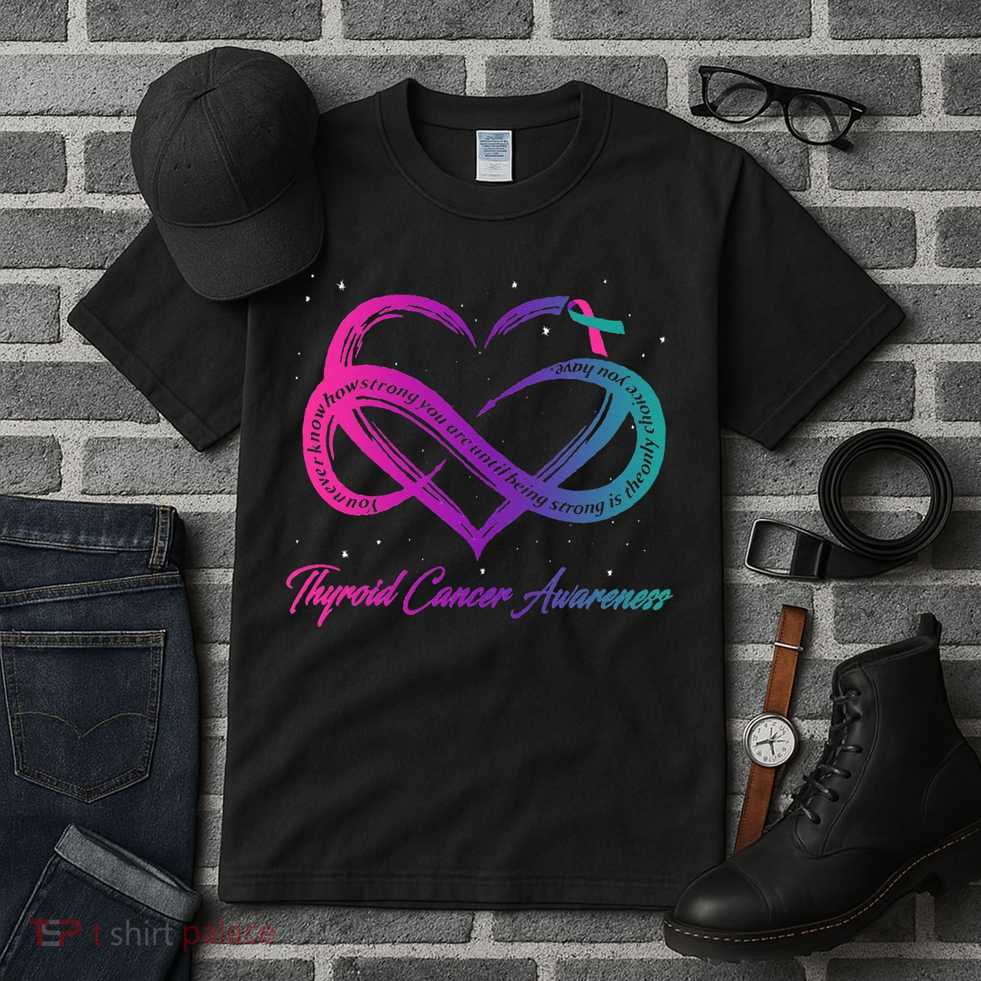 Thyroid Cancer Survivor Support Thyroid Cancer Warrior Tall T-Shirt