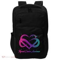 Thyroid Cancer Survivor Support Thyroid Cancer Warrior Impact Tech Backpack thumb 0