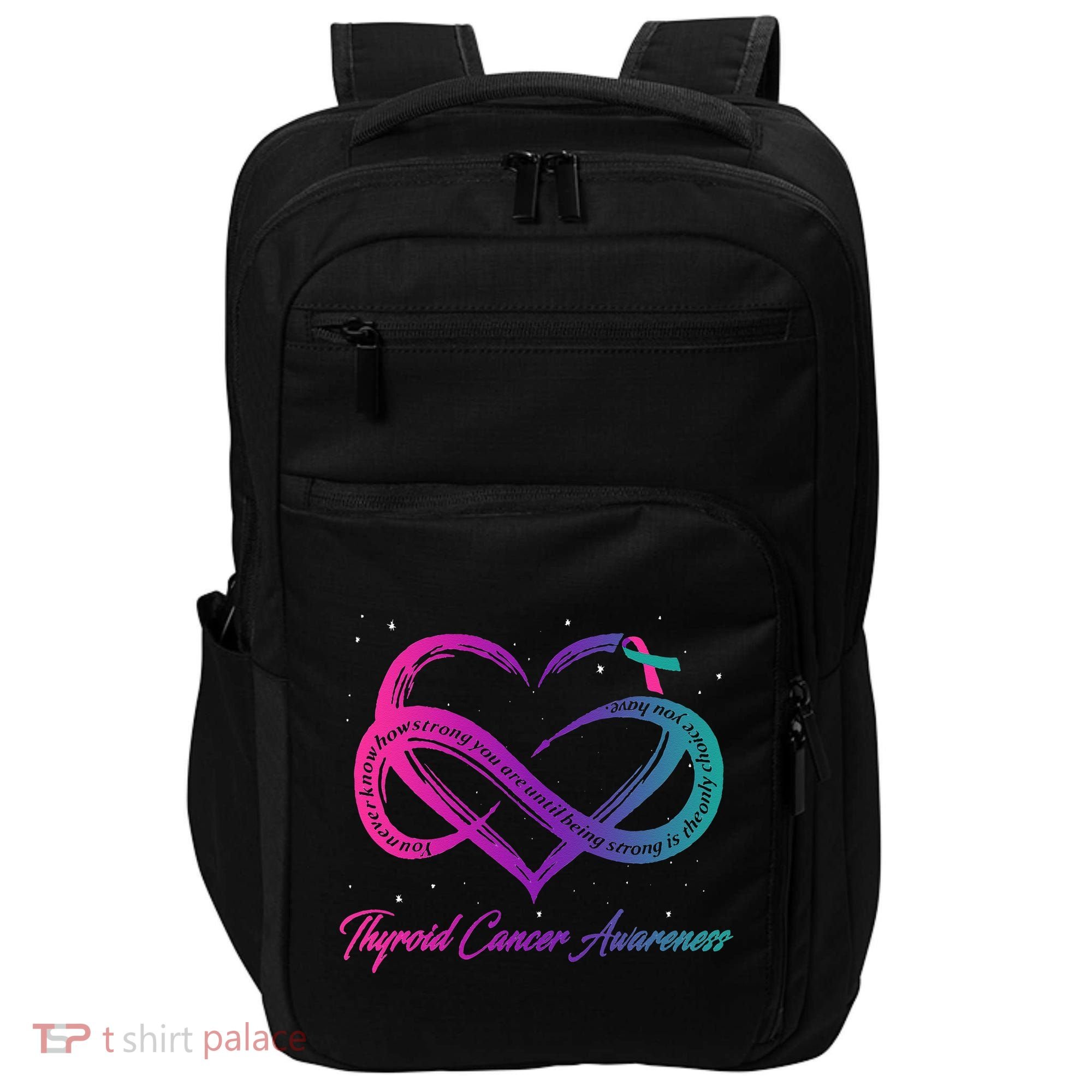 Thyroid Cancer Survivor Support Thyroid Cancer Warrior Impact Tech Backpack