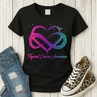 Thyroid Cancer Survivor Support Thyroid Cancer Warrior Women's T-Shirt thumb 3