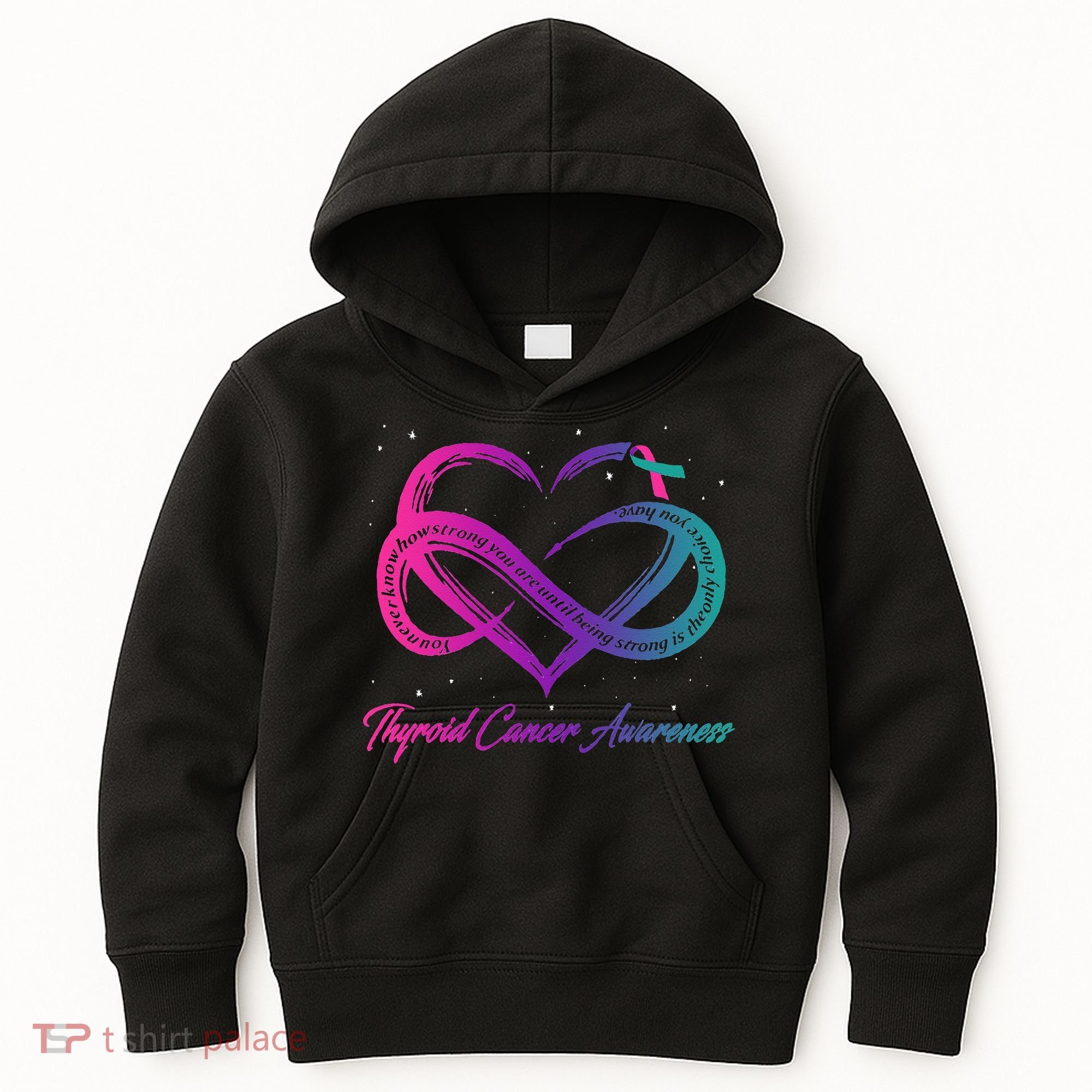 Thyroid Cancer Survivor Support Thyroid Cancer Warrior Kids Hoodie