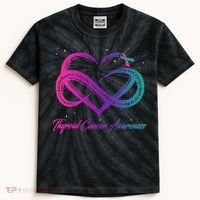 Thyroid Cancer Survivor Support Thyroid Cancer Warrior Kids Tie-Dye T-Shirt thumb 0