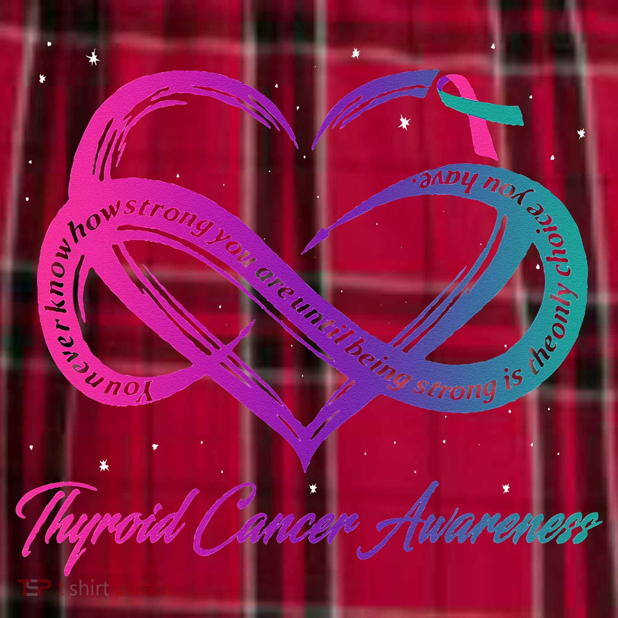Thyroid Cancer Survivor Support Thyroid Cancer Warrior Men's Flannel Plaid Pajama Pants