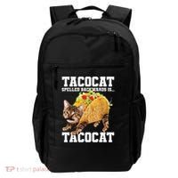 Taco Cat Spelled Backwards Is Tacocat Meme Silly Cat Lover Backpack thumb 0