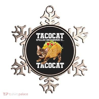 Taco Cat Spelled Backwards Is Tacocat Meme Silly Cat Lover Ornament