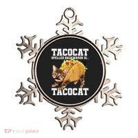 Taco Cat Spelled Backwards Is Tacocat Meme Silly Cat Lover Ornament thumb 0