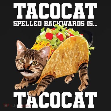 Taco Cat Spelled Backwards Is Tacocat Meme Silly Cat Lover Tall Hoodie