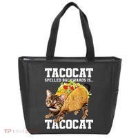 Taco Cat Spelled Backwards Is Tacocat Meme Silly Cat Lover Tote Bag thumb 0