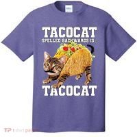 Taco Cat Spelled Backwards Is Tacocat Meme Silly Cat Lover T-Shirt thumb 0