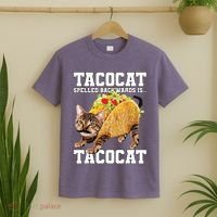 Taco Cat Spelled Backwards Is Tacocat Meme Silly Cat Lover T-Shirt thumb 2