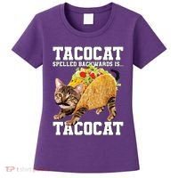 Taco Cat Spelled Backwards Is Tacocat Meme Silly Cat Lover Women's T-Shirt thumb 0