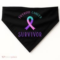 Thyroid Cancer Survivor USA-Made Doggie Bandana thumb 0