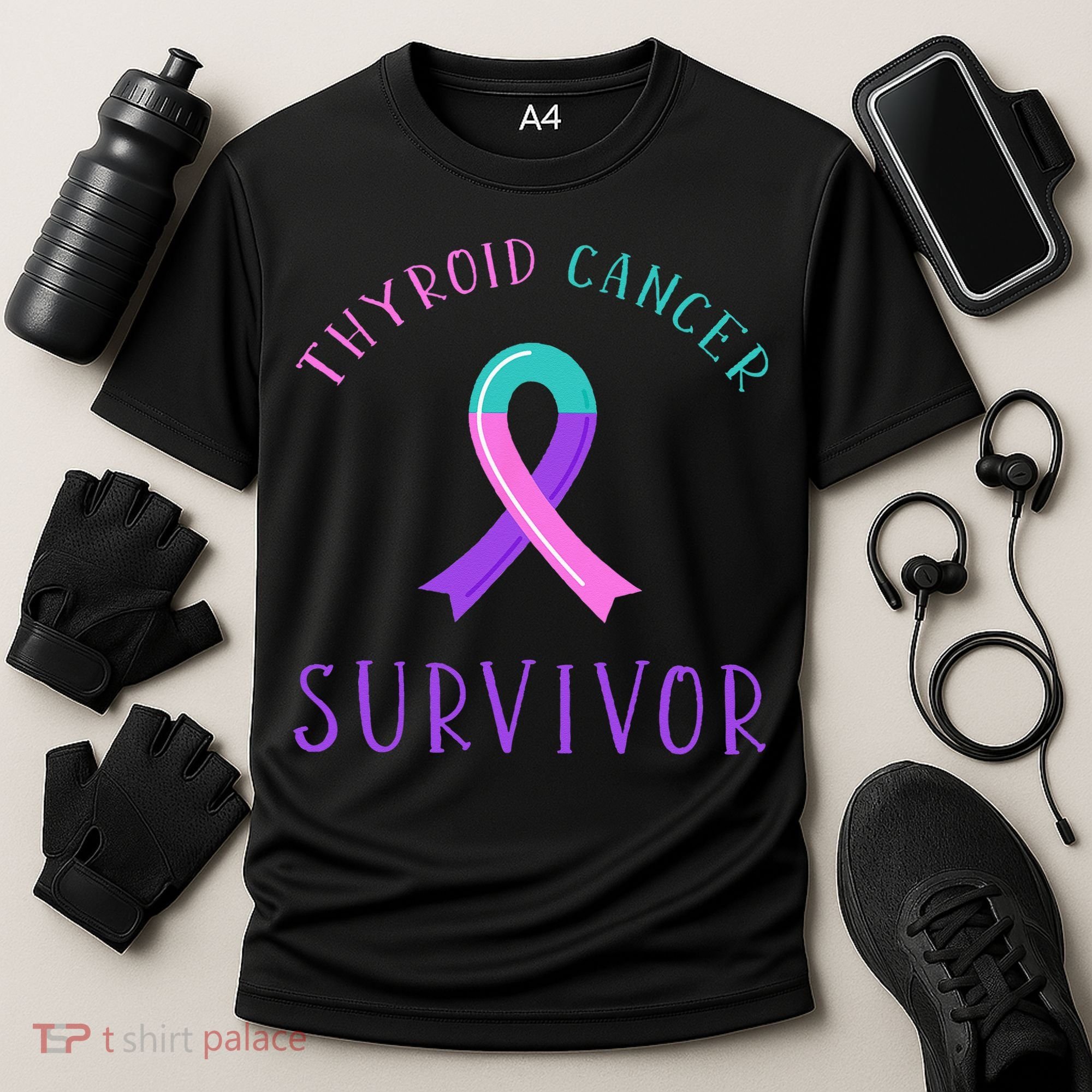 Thyroid Cancer Survivor Cooling Performance Crew T-Shirt