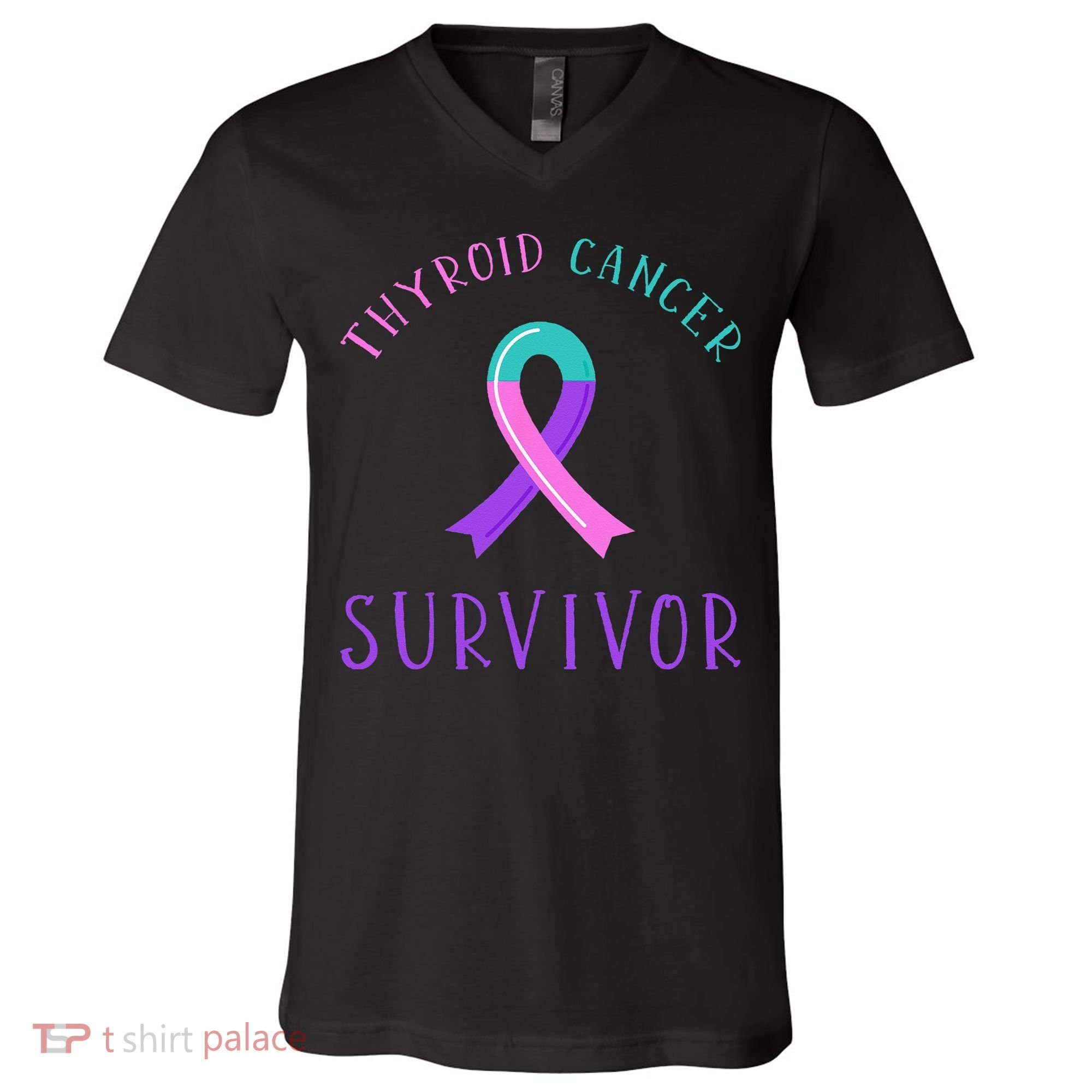 Thyroid Cancer Survivor V-Neck T-Shirt
