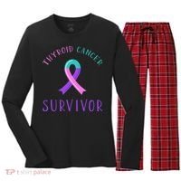 Thyroid Cancer Survivor Women's Long Sleeve Flannel Pajama Set  thumb 0
