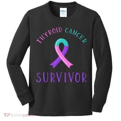 Thyroid Cancer Survivor Kids Long Sleeve Shirt