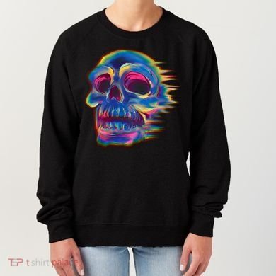 Trippy Colorful Skull Women's Sweatshirt