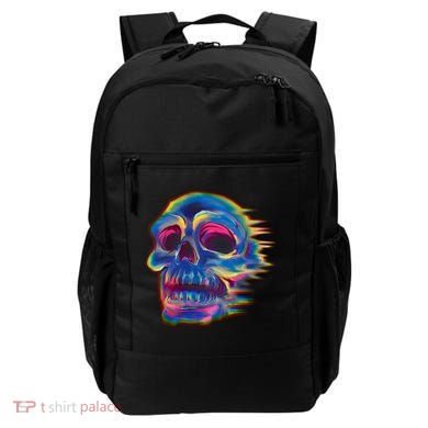 Trippy Colorful Skull Backpack