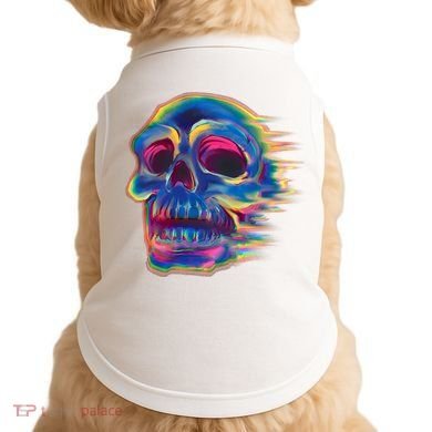 Trippy Colorful Skull Doggie Tank