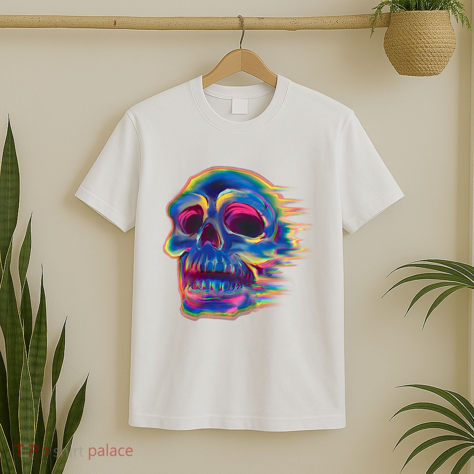 Trippy Colorful Skull T-Shirt