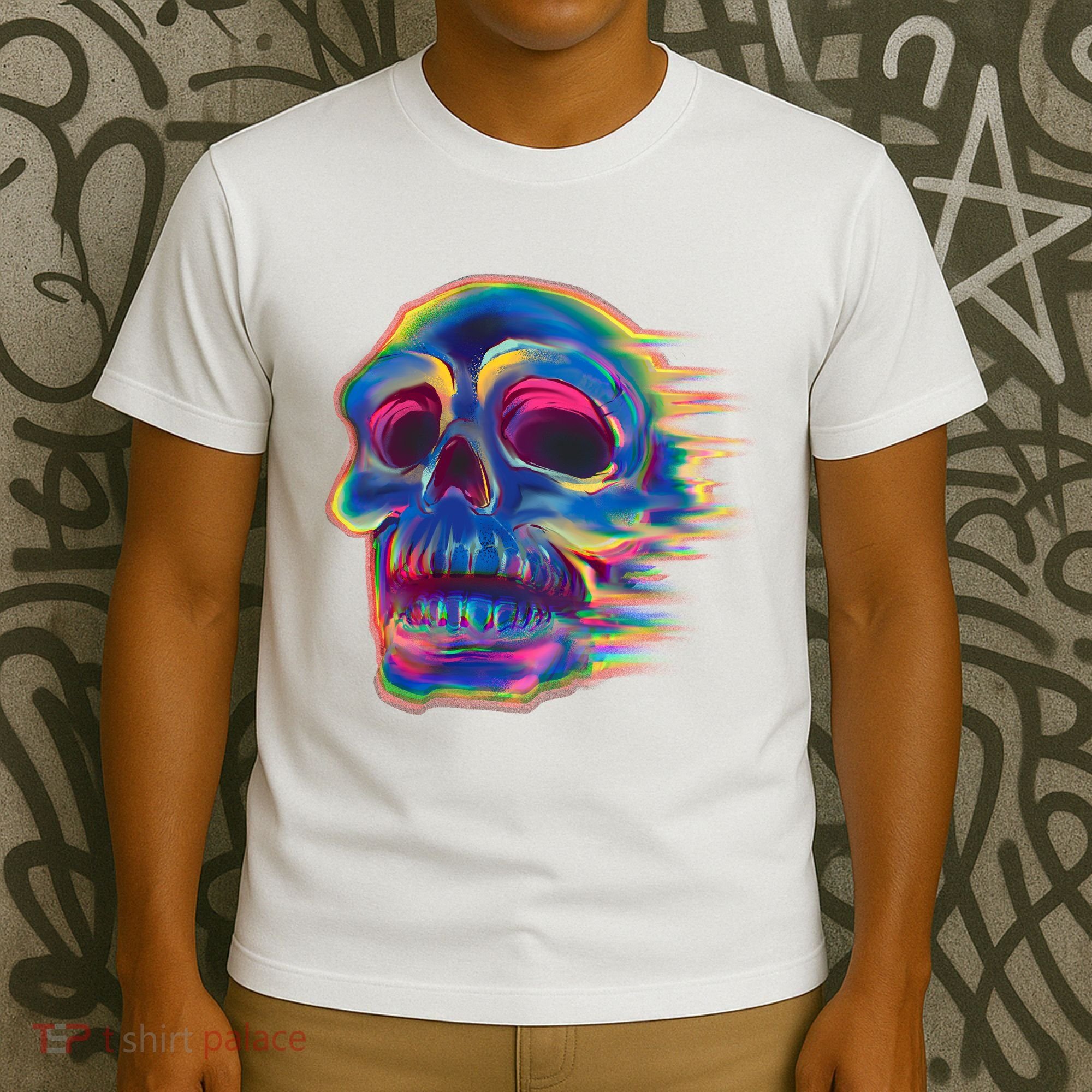 Trippy Colorful Skull T-Shirt