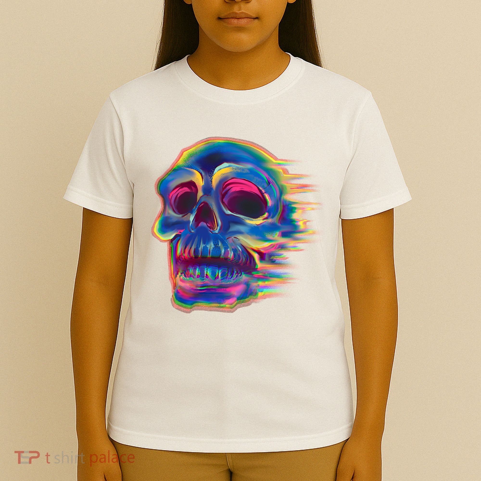 Trippy Colorful Skull T-Shirt