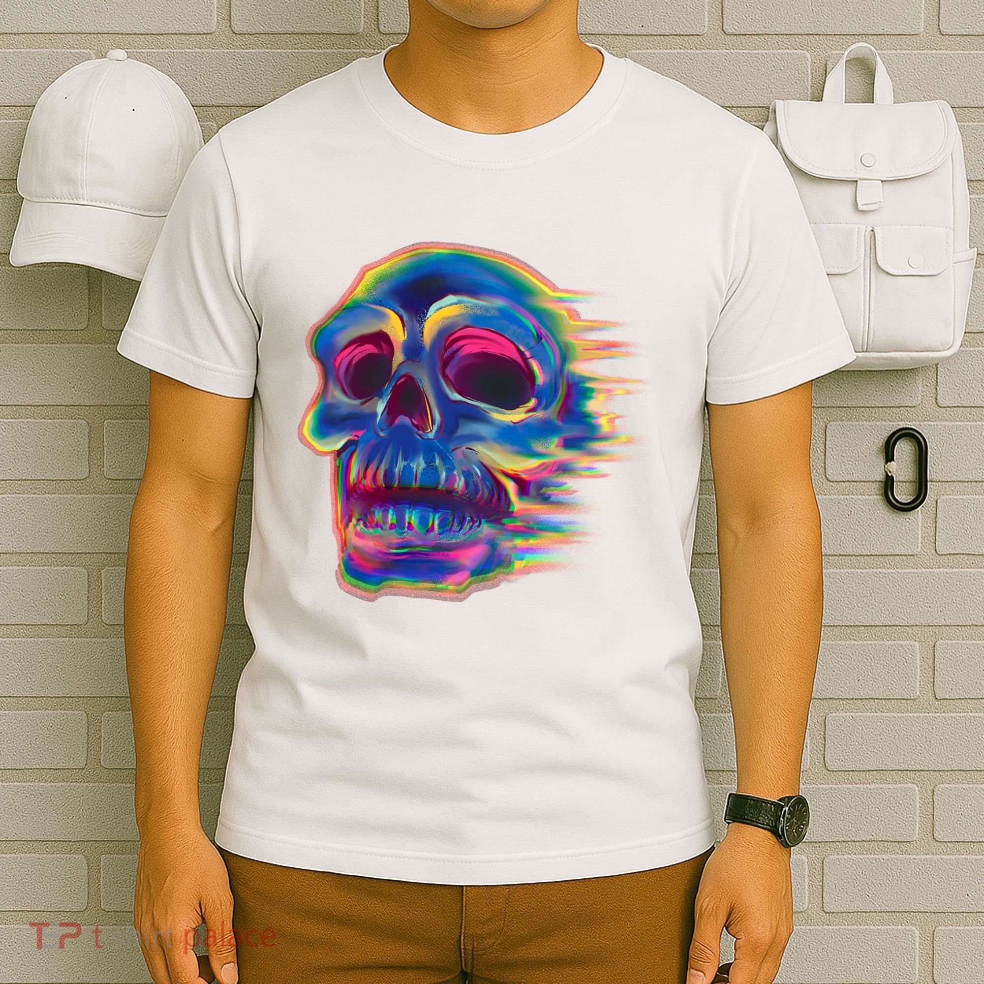Trippy Colorful Skull T-Shirt