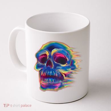 Trippy Colorful Skull Coffee Mug