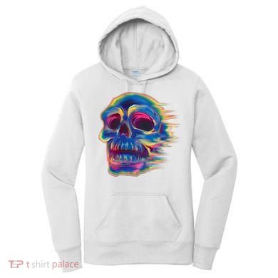 Trippy Colorful Skull Women's Hoodie