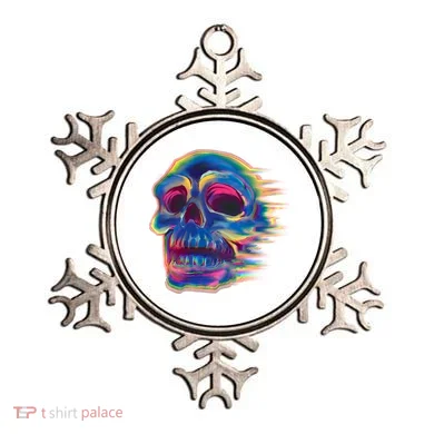 Trippy Colorful Skull Ornament