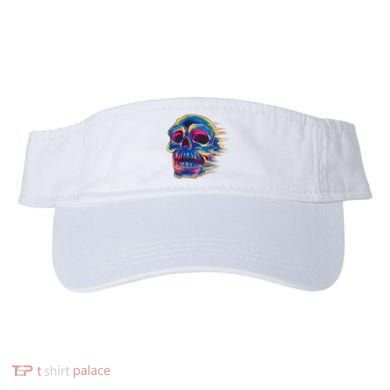 Trippy Colorful Skull Visor